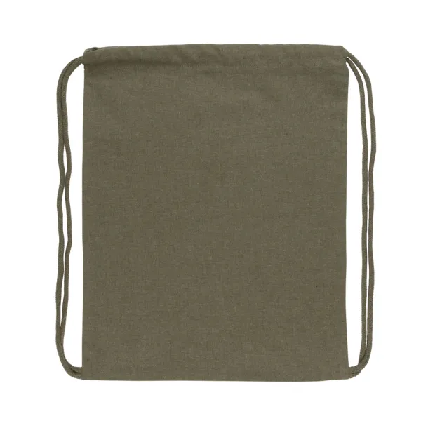  Impact AWARE™ Recycled cotton drawstring backpack 145gr - XD Collection Green 