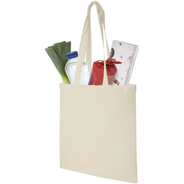 Madras 140 g/m² cotton tote bag Natural