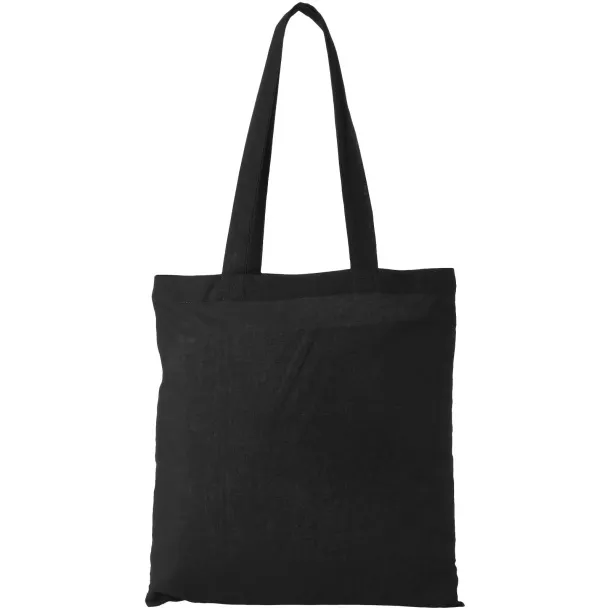 Madras 140 g/m² cotton tote bag Solid black