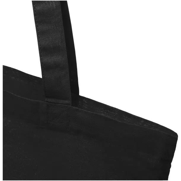 Madras 140 g/m² cotton tote bag Solid black