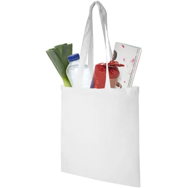 Madras 140 g/m² cotton tote bag - Unbranded White