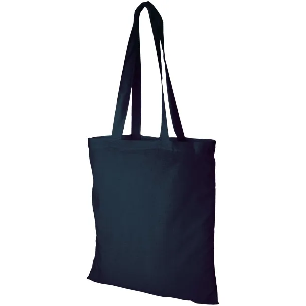 Madras 140 g/m² cotton tote bag Navy Blue