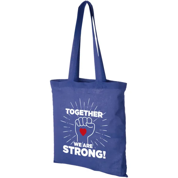 Madras 140 g/m² cotton tote bag Royal blue