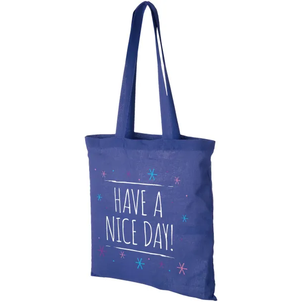 Madras 140 g/m² cotton tote bag Royal blue