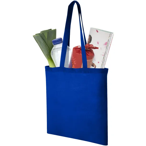 Madras 140 g/m² cotton tote bag Royal blue