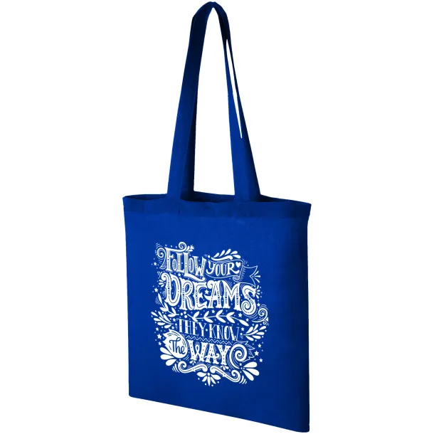 Madras 140 g/m² cotton tote bag Royal blue