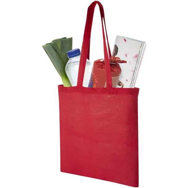 Madras 140 g/m² cotton tote bag Red