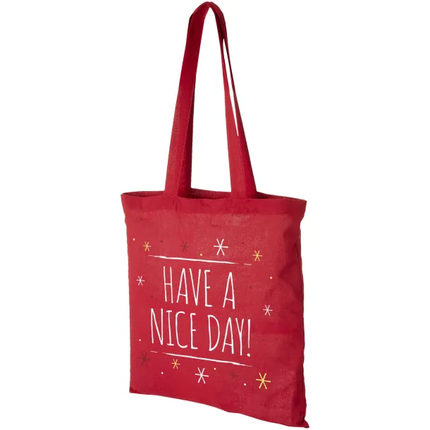 Madras 140 g/m² cotton tote bag Red