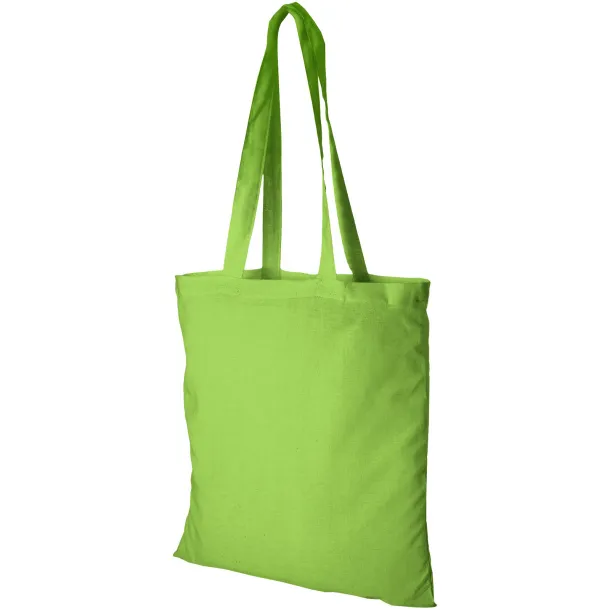 Madras 140 g/m² cotton tote bag Lime