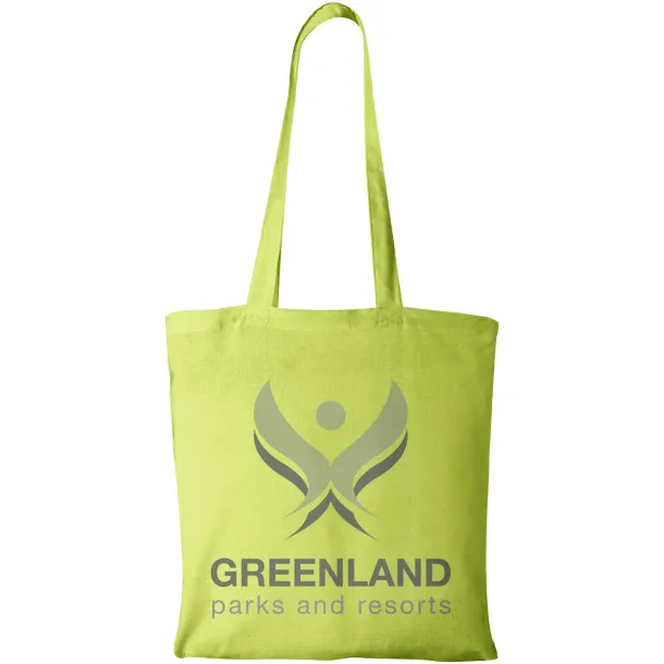 Madras 140 g/m² cotton tote bag Lime