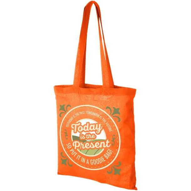 Madras 140 g/m² cotton tote bag Orange