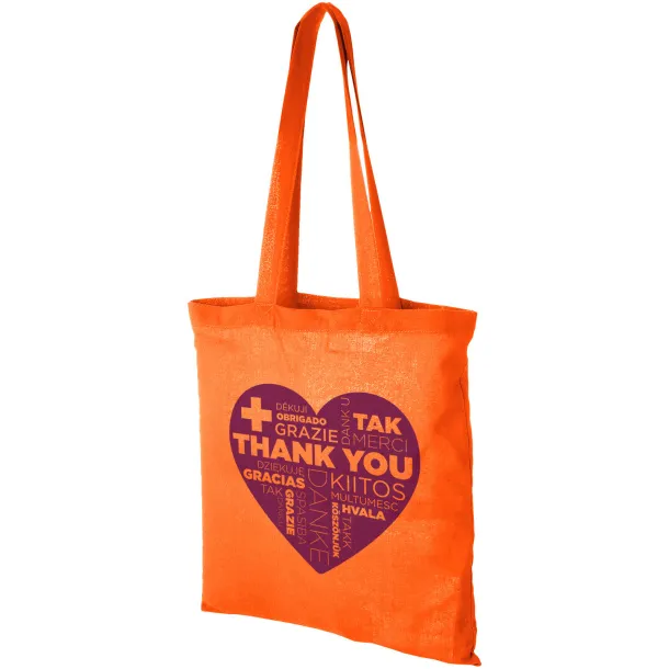 Madras 140 g/m² cotton tote bag Orange