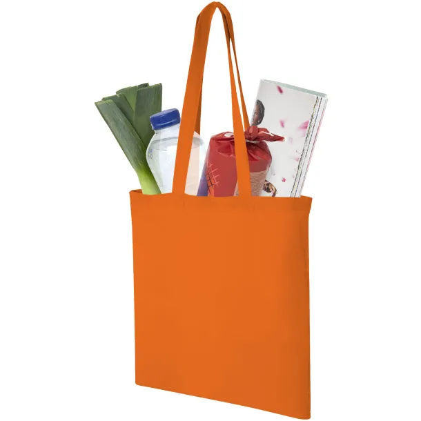 Madras 140 g/m² cotton tote bag Orange