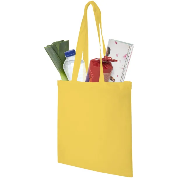 Madras 140 g/m² cotton tote bag - Unbranded Yellow