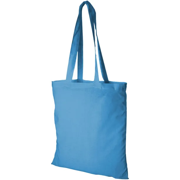 Madras 140 g/m² cotton tote bag Process blue