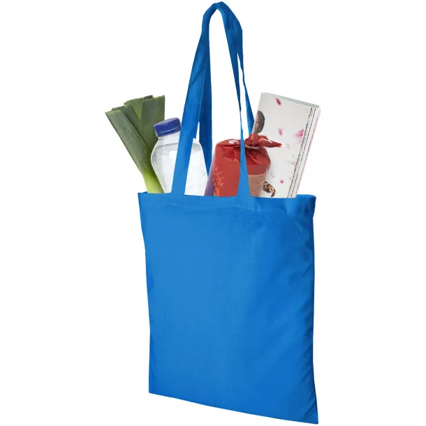 Madras 140 g/m² cotton tote bag Process blue