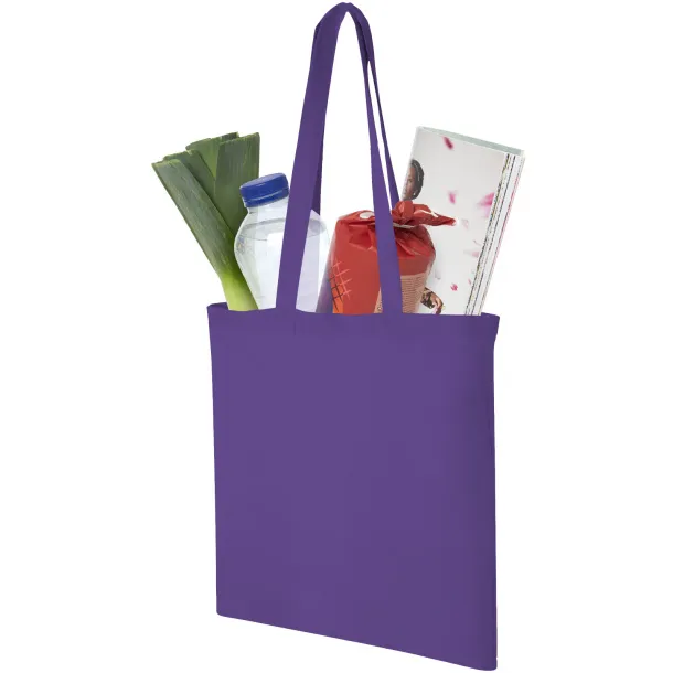 Madras 140 g/m² cotton tote bag Lavanda