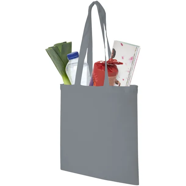 Madras 140 g/m² cotton tote bag Grey