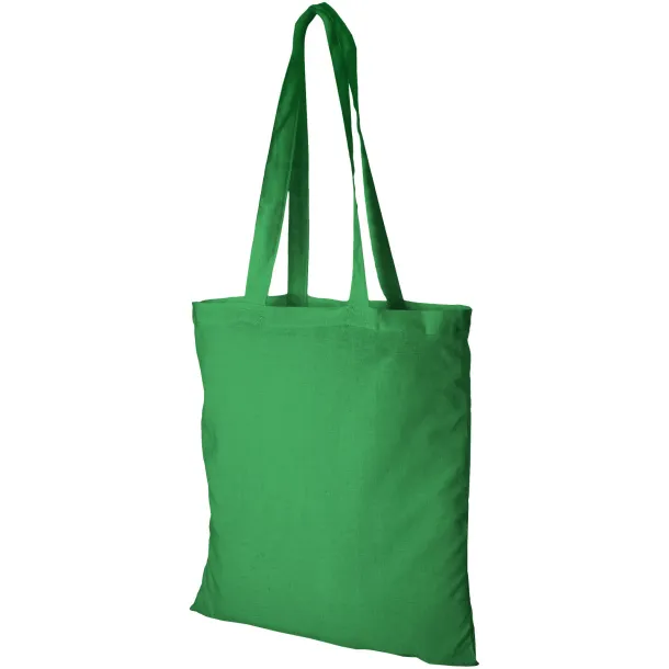 Madras 140 g/m² cotton tote bag Transparent green