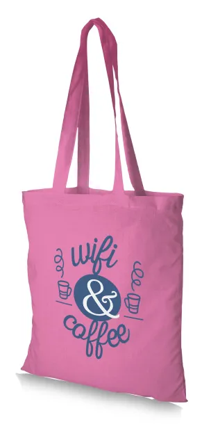 Madras 140 g/m² cotton tote bag Pink