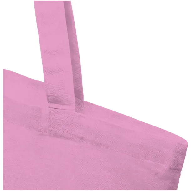 Madras 140 g/m² cotton tote bag Transparent pink