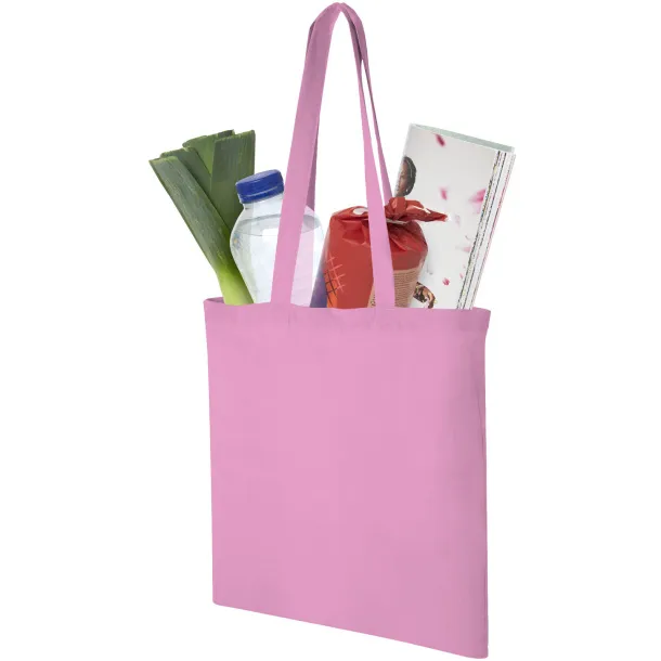 Madras 140 g/m² cotton tote bag Transparent pink