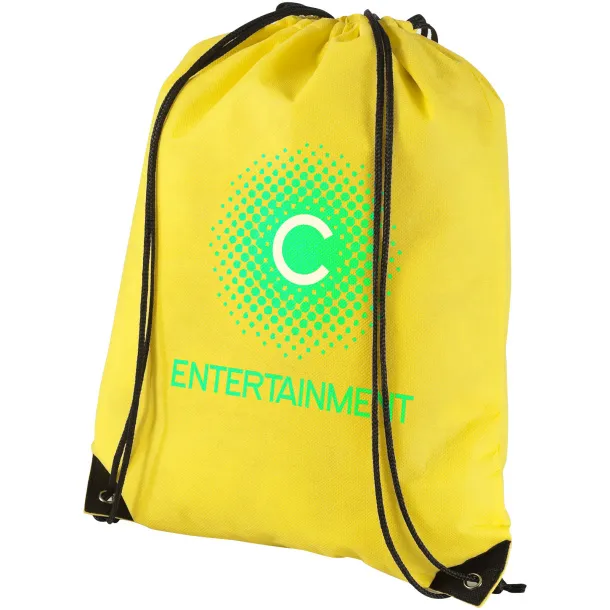 Evergreen non-woven drawstring backpack Yellow