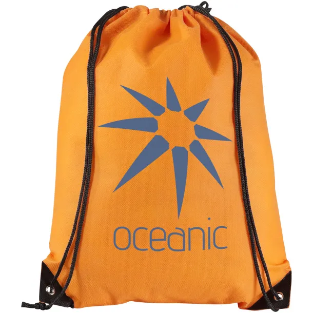 Evergreen non-woven drawstring backpack - Unbranded Orange