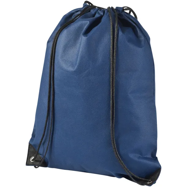 Evergreen non-woven drawstring backpack Navy Blue