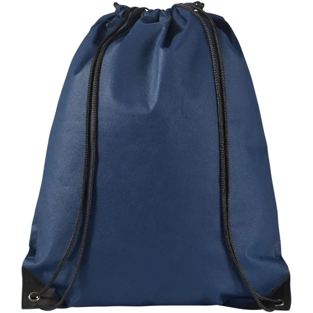 Evergreen non-woven drawstring backpack Navy Blue