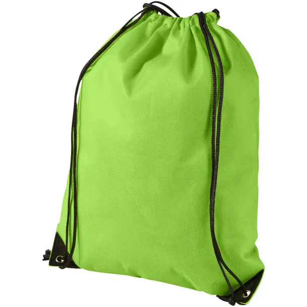 Evergreen non-woven drawstring backpack Lime