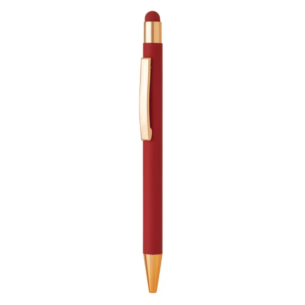 TITANIUM TOUCH GOLD Metal "touch" ball pen Red