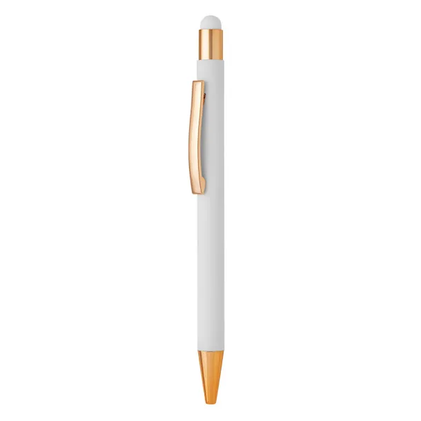 TITANIUM TOUCH GOLD Metal "touch" ball pen White