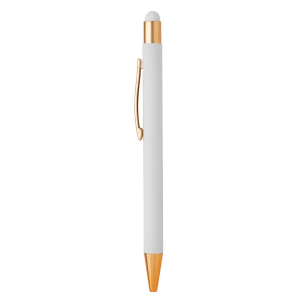 TITANIUM TOUCH GOLD Metal "touch" ball pen White