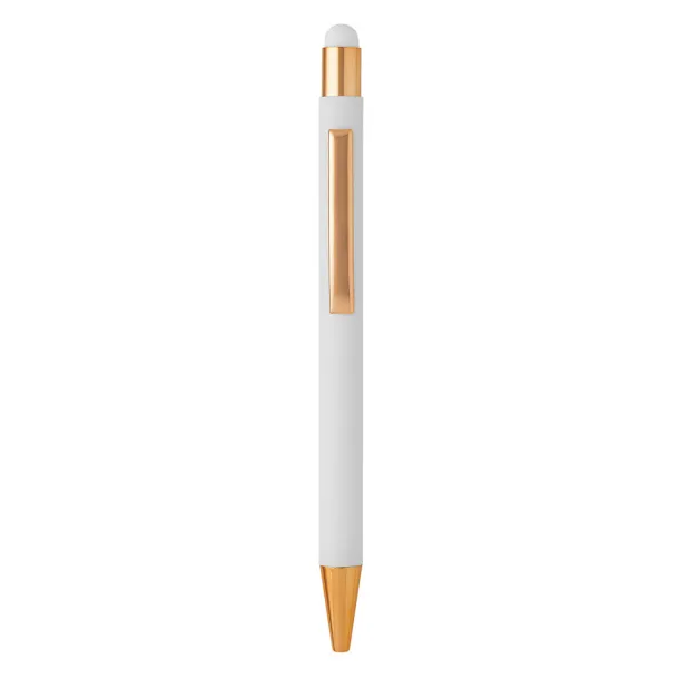 TITANIUM TOUCH GOLD Metal "touch" ball pen White