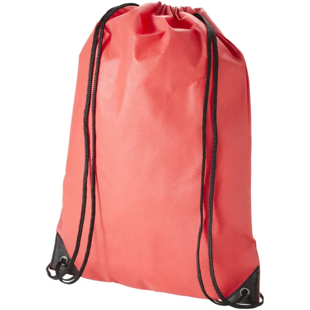 Evergreen non-woven drawstring backpack Red