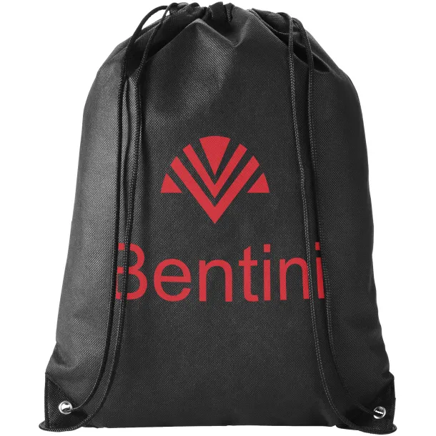 Evergreen non-woven drawstring backpack Crna