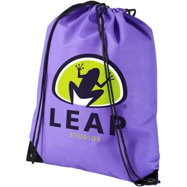 Evergreen non-woven drawstring backpack Lavender