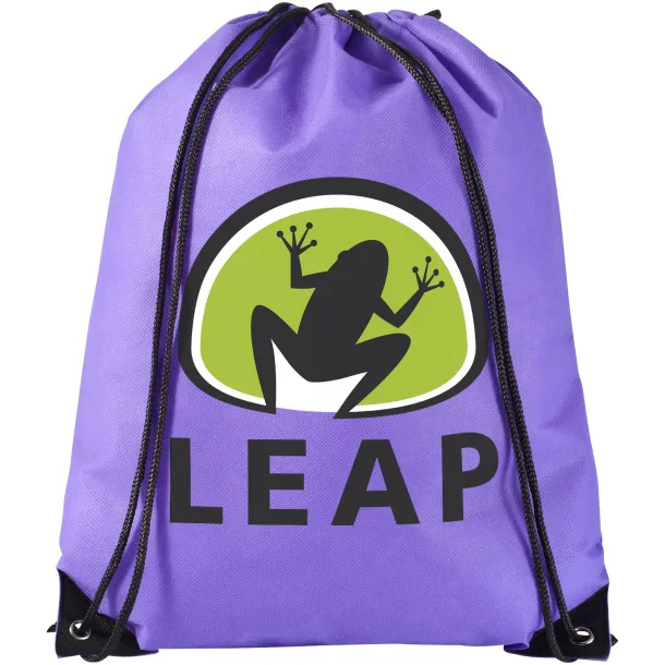 Evergreen non-woven drawstring backpack Lavender