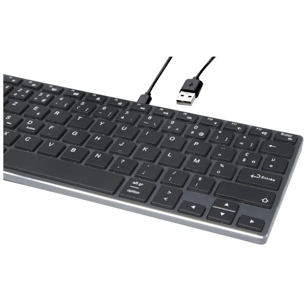 Hybrid Bluetooth tipkovnica - AZERTY - Tekiō® Crna