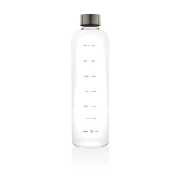  GRS RPET Motivational water bottle - XD Collection Transparent 