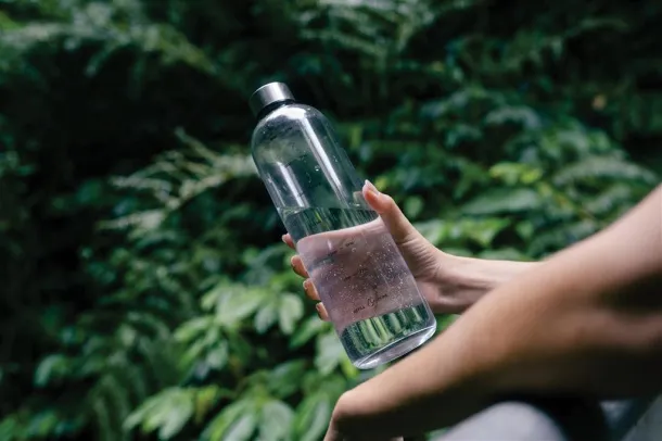  GRS RPET Motivational water bottle - XD Collection Transparent 