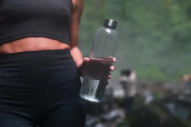  GRS RPET Motivational water bottle - XD Collection Transparent 