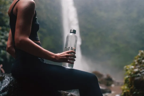  GRS RPET Motivational water bottle - XD Collection Transparent 
