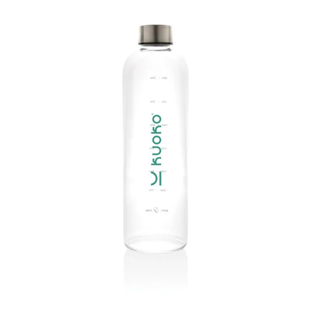  GRS RPET Motivational water bottle - XD Collection Transparent 