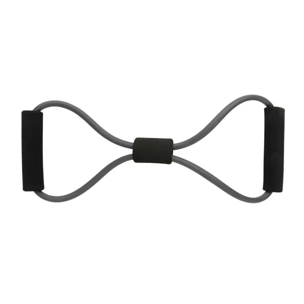  Fitness 8 shape exercise band in pouch - XD Collection Grey Black