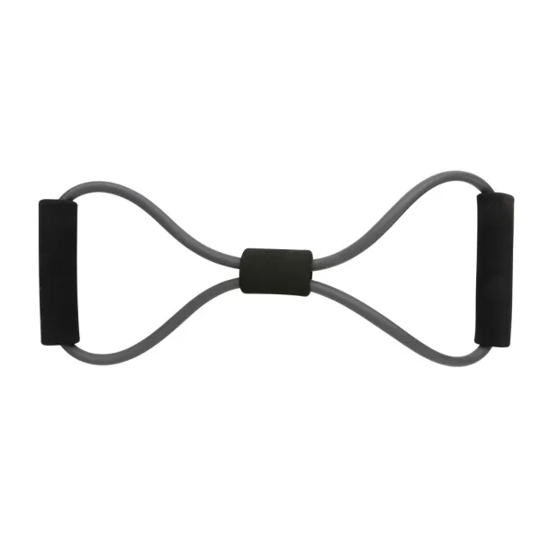  Fitness 8 shape exercise band in pouch - XD Collection Grey Black