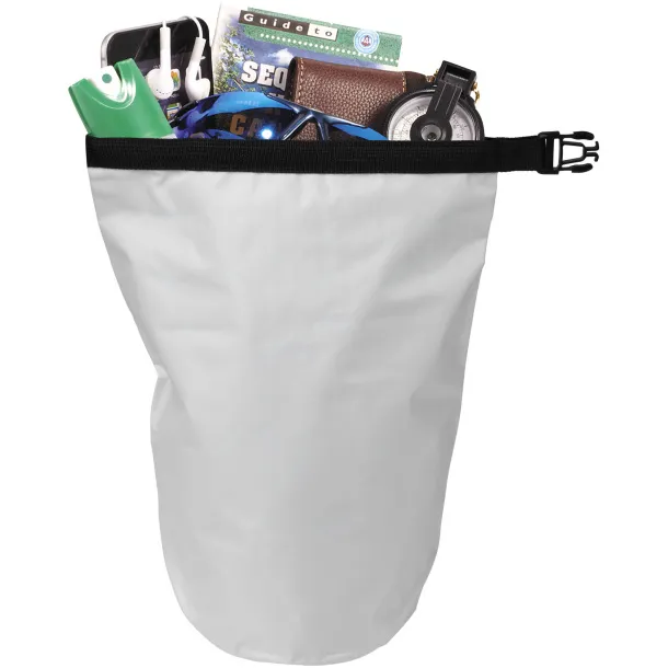 Survivor 5 litre waterproof roll-down bag - Unbranded White