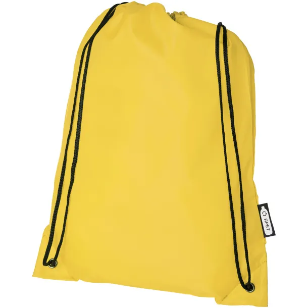 Oriole RPET drawstring backpack - Unbranded Yellow