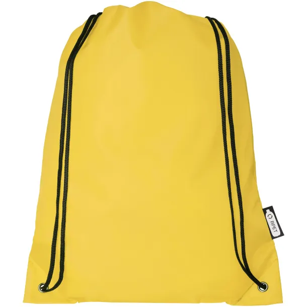 Oriole RPET drawstring backpack - Unbranded Yellow